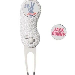 新品 JACK BUNNY グリーンフォーク&マーカーセット 新品 ジャックバニー シルバー ゴルフ ラウンドアイテム 送料無料