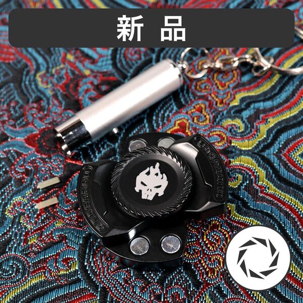 新品 フィジェットトイ 3in1 ハンドスピナー 蓄光パーツ付 ブラック
