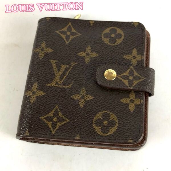LOUIS VUITTON ルイヴィトン コンパクトジップ モノグラム M61667 折り財布 ブランド 財布