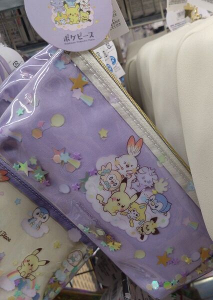 即購入可、新品未使用タグ付き、ポケモン、ポケピース、シャカシャカ、ペンケース、化粧ポーチ、マルチポーチ、