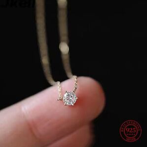至高 1ct モアサナイト ネックレス s925 シルバー 14K ゴールド ダイヤモンド