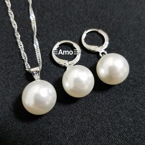 至高 パール ネックレス ピアス セット 真珠 ホワイトパール シルバー925
