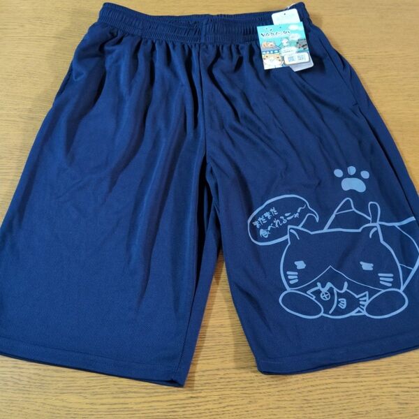 W☆新品☆ねこぶちさん☆ハーフパンツ☆半ズボン☆サイズLL☆ネイビー☆男性用☆No.2706