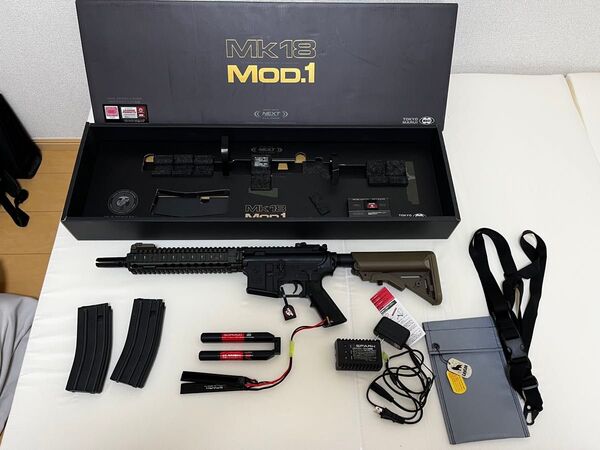 東京マルイ 次世代電動ガン MK18 mod1 予備マガジン付、バッテリー2個付、セット販売 動作確認済み