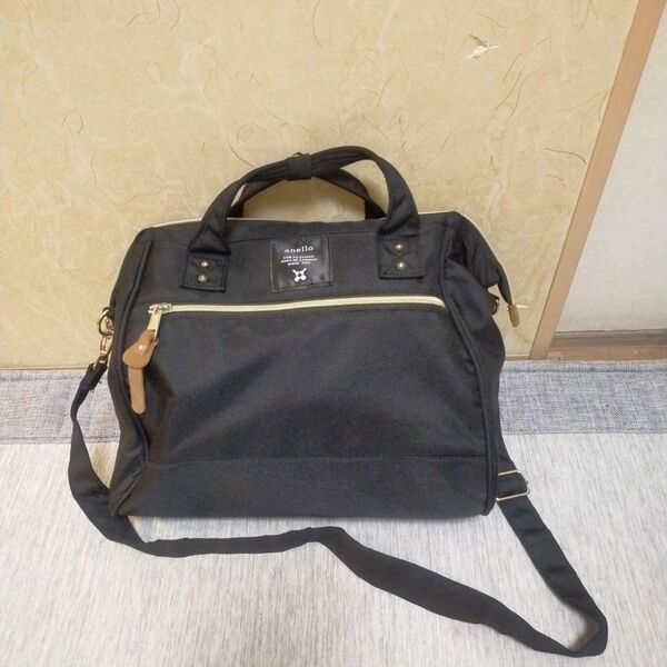 anelloアネロ 口金2way ショルダートートバッグ