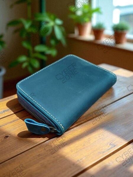 本革 コンパクト財布 折り財布 イタリアンレザー ミニ財布 メンズ 財布 男性 カードケース 新品 送料無料 未使用 革財布 青