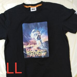 BACK TO THE FUTURE プリントTシャツ(半袖) サイズLL ブラック