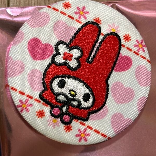 新品 サンリオ マイメロディ 50th シークレット 刺しゅう缶バッジ 刺繍 マイメロ 初期 ハート イオン限定 数量限定