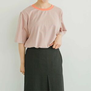 アイテムズ アーバンリサーチ クルーネックハンソデTシャツ GRY×ORG