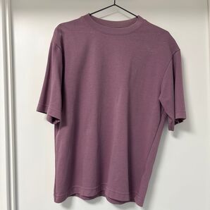 UNIQLO ユニクロ エアリズムコットンオーバーサイズTシャツ S パープル