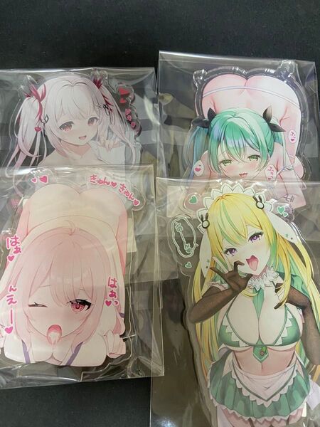 小鳩ひよ菜 木蜜甜花 月之瀬ちあ 翠兎みおん アクリルスタンド FANZAキャッチ限定