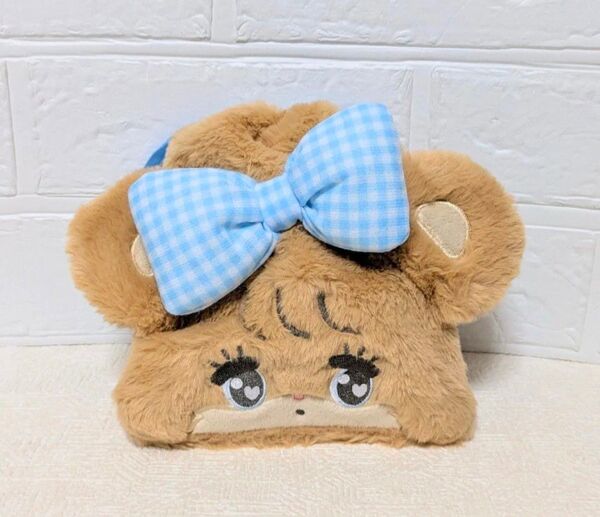 mikko characters もふもふ巾着 ラテ ミッコキャラクターズ フェイス巾着