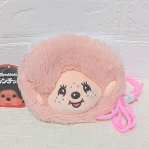 モンチッチ フェイスポーチ ピンク 15cm