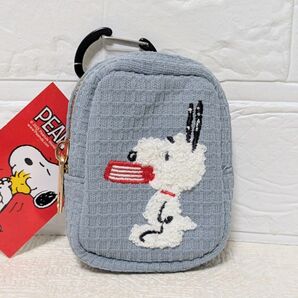 スヌーピー カラビナ付き ミニポーチ 9cm
