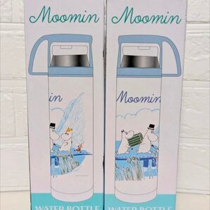 ムーミンコップ付き ステンレス水筒 480ml ステンレス ボトル ブルー 2つセット