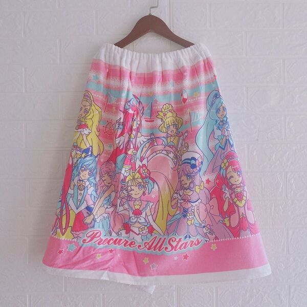 新品 プリキュア オールスターズ 巻きタオル プールタオル 女の子 60cm