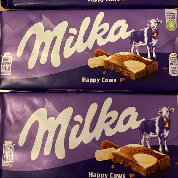 クーポン使用可 ミルカ ハッピーカウ 2個 チョコレート ドイツ milka 輸入チョコ 高級チョコ