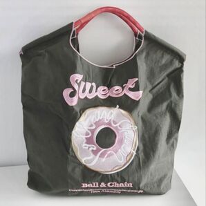 お値下げしました!Ball&Chain ショッピングバッグ エコバッグ ドーナツ ピンク カーキサイズL