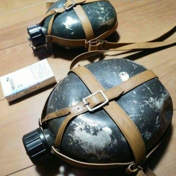 【希少】昭和レトロ 水筒【2点セット】戦後 戦争 ミリタリー 古い水筒
