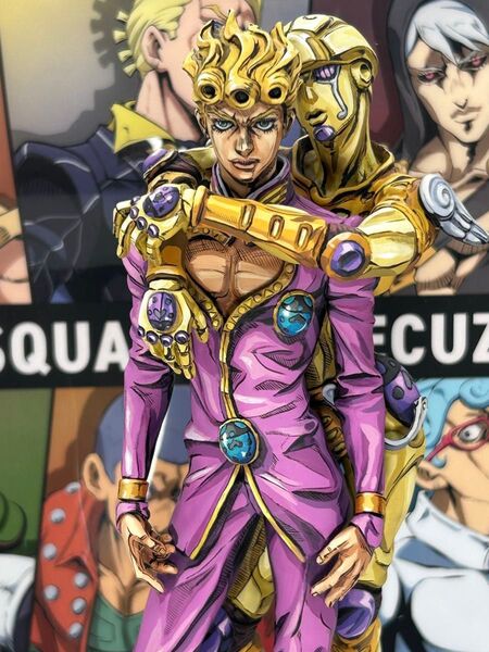 ジョジョの奇妙な冒険 フィギュア 二次元彩色 リペイント 一番くじ ジョルノジョバーナ ジオラマ