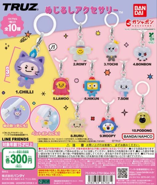 TRUZ めじるしアクセサリー 全10種 コンプリートセット TREASURE バンダイ ガシャポン ガチャ