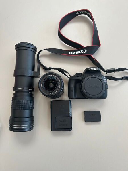 Canon EOS Kiss X7 望遠レンズ バッテリー2個 箱あり 動作確認済み