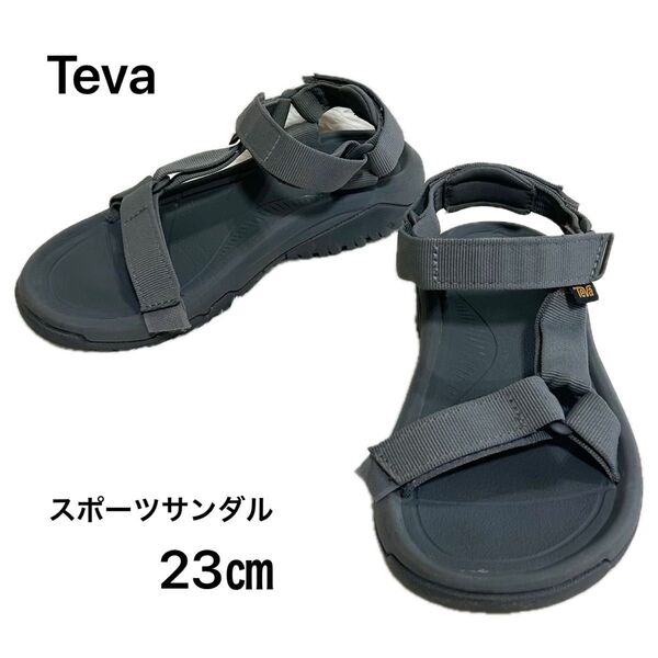 Teva テバ ハリケーン スポーツサンダル アウトドア グレー 23㎝ 海 プール リゾート 男女兼用 ユニセックス