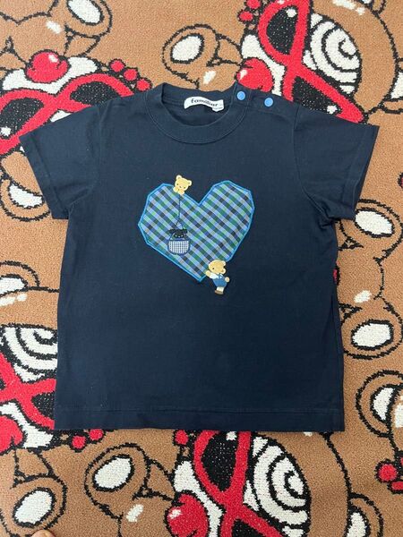 familiar ファミリア ハートファミリアチェック Tシャツ 90㎝