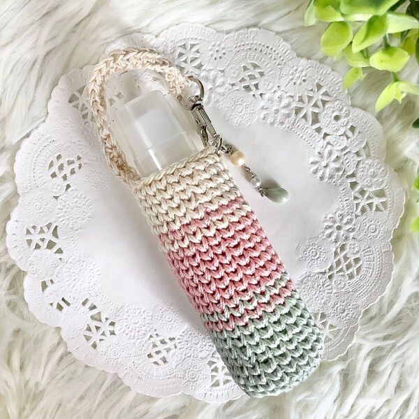 スプレーボトルケース スプレーボトルカバー 消毒スプレーボトル入れ 30ml ピンク グリーン きなり B358