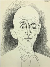 【特価】　≪　　パブロ・ピカソ　　≫　　リトグラフ【石版画】　 1957年　　PORTRAIT OF DAMIEL-HENRY KABNWEILER 　 PABLO　PICASSO_画像2