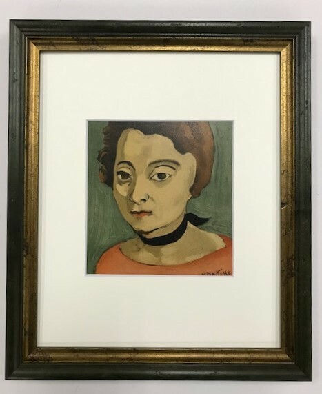 【特価】　≪　　アンリ・マチス　　≫　　リトグラフ【石版画】　　MARGUERITE MATISSE TETE AU VELOURS NOIR　　1954年 　 HENRI MATISSE