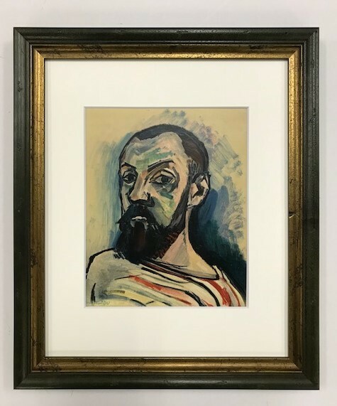 【特価】　≪　　アンリ・マチス　　≫　　リトグラフ【石版画】　　AUTOPORTRAIT LE MAILLOT DE MARIN　　1954年 　 HENRI MATISSE