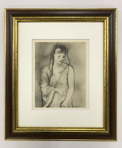 【特価】　≪　　パブロ・ピカソ　　≫　　コロタイプ版画　　WOMAN WITH A SCARF 　　1930年　　 PABLO　PICASSO