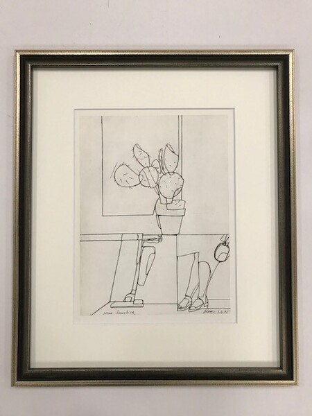 【特価】 ≪ ヴァレリオ・ アダミ ≫ オリジナルリトグラフ【石版画】 SCENA DOMESTICA 1975年