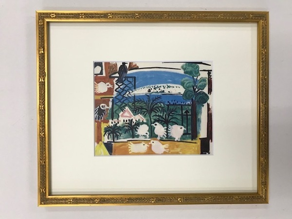 【特価】 ≪ パブロ・ピカソ ≫ エリオグラビュール【銅版画】 LES PIGEONS Ⅸ 1958年 PABLO PICASSO