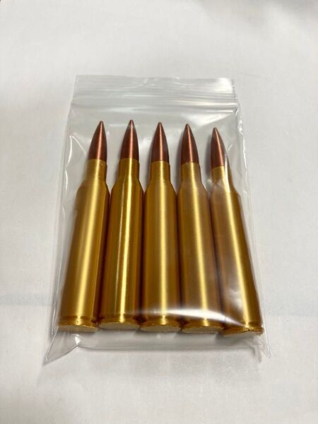 338 Lapua Magnum 樹脂製ダミーカート 5発 樹脂 火薬無し