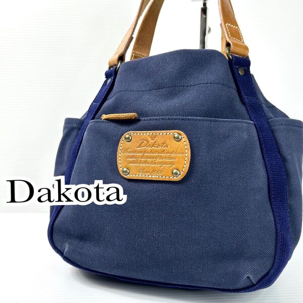 Dakota ダコタ トートバッグ ハンドバッグ ピット ネイビー キャンバス