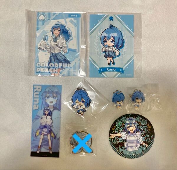【24時間以内発送】カラフルピーチ るなさん まとめ売り コースター ラバーチャーム ブロマイド キーホルダー しおり