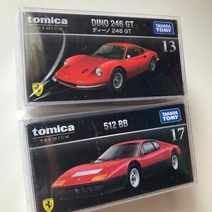 ★ 箱入れケース梱包 ★ トミカプレミアム フェラーリ 512BB と ディーノ Dino 246GT 通常カラー セット ★