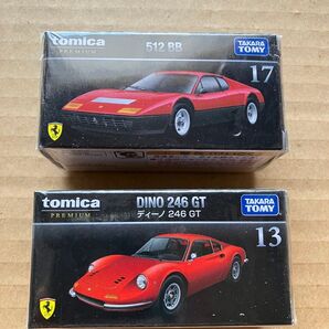 ★ 箱入れ梱包 ★ トミカプレミアム 17 フェラーリ 512BB 13 フェラーリ ディーノ Dino 246 GT セット ★