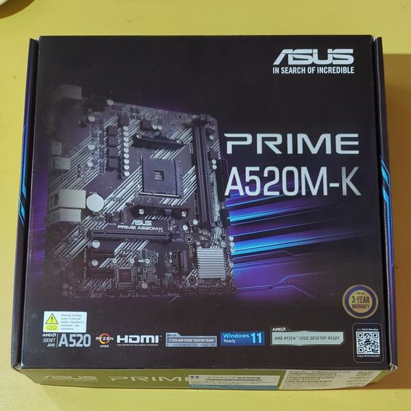 ASUS PRIME A520M-K AMD AM4 対応 A520 mATX マザーボード 国内正規代理店品 新品