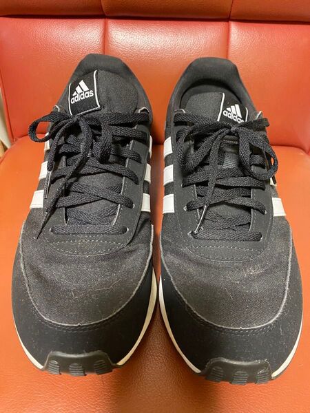 美品★アディダス adidas 黒×白 スニーカー 27cm 軽量
