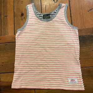 Groovy Colors (FITH)タンクトップ 120 ピンク×グリーン ストライプ