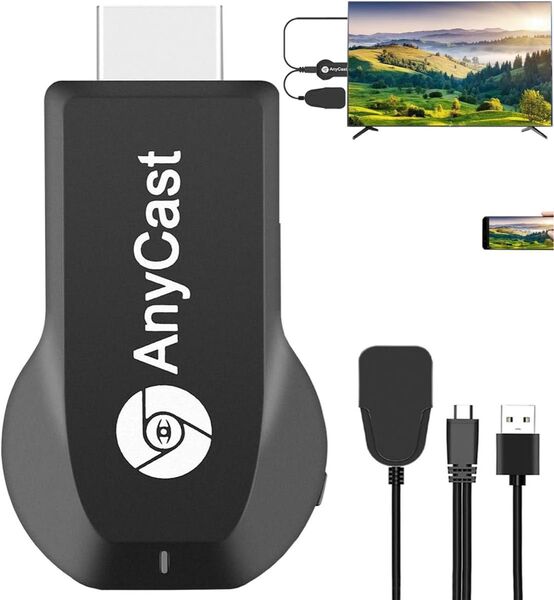 新品!HDMI ミラーキャスト スマホ ミラーリング ブラック 接続簡単