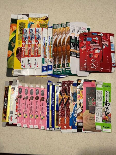 【空箱】①お菓子 食品 30枚 ロッテ グリコ ハウス食品 など 工作 ハンドメイド
