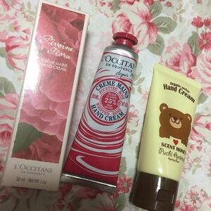  L'Occitane pio knee hand cream 30ml,SH whip hand cream RO rose 30ml, other hand cream 