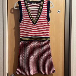 MIUMIU ニットワンピース ボーダー柄 ミニワンピース