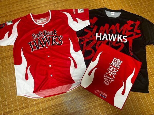 鷹祭SUMMER BOOST ユニフォーム+Tシャツ 3XL+ラリータオル 福岡ソフトバンクホークス