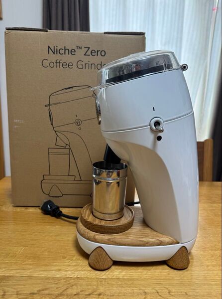 Niche Zero コーヒーグラインダー 電動コーヒーミル ホワイト 63mm Mazzer マッツァーの高級刃