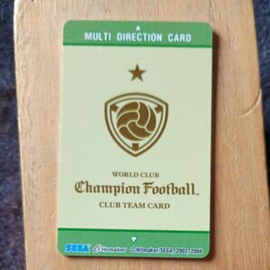 SEGA WORLD CLUB Champion Football CLUB TEAM CARD